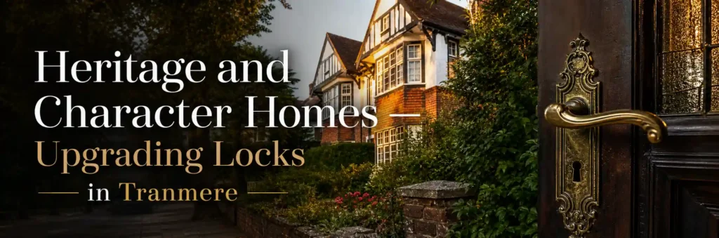 Heritage and character home in Tranmere with an ornate upgraded door lock