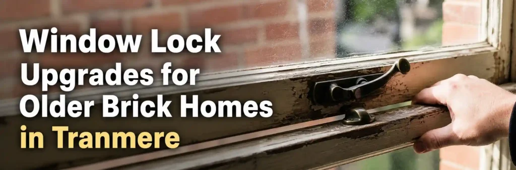 Window lock upgrade on an older brick home in Tranmere